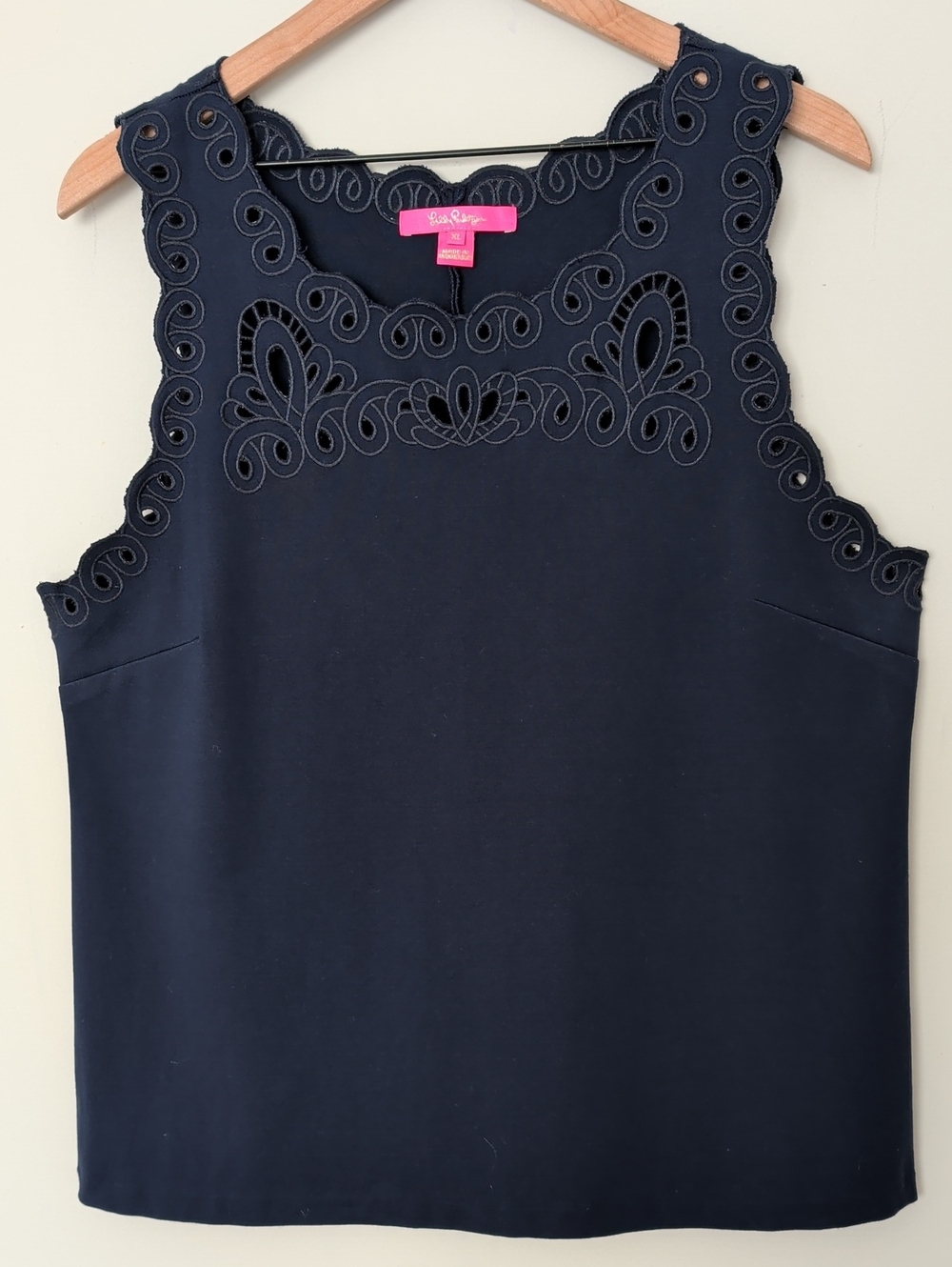 Lilly Pulitzer Edie Resort Ponte Eyelet Embroidered Top